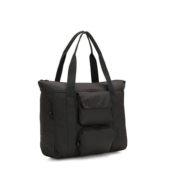 Asseni Extra Tote Bag, True Black Tonal, large