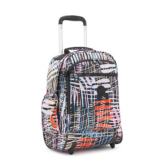 Gaze Large Printed Rolling Backpack, Soft Stripes, large