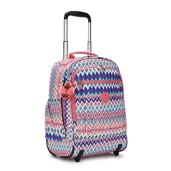Gaze Large Printed Rolling Backpack, Abstract Mix, large