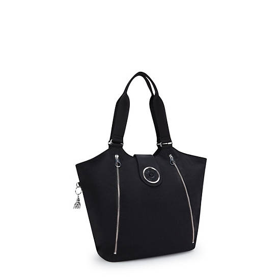 Recicely Tote Bag, Black Spice, large