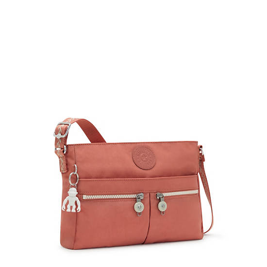 New Angie Crossbody Bag, Vintage Pink, large