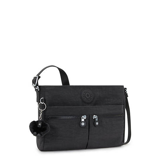 New Angie Crossbody Bag, Black Noir, large