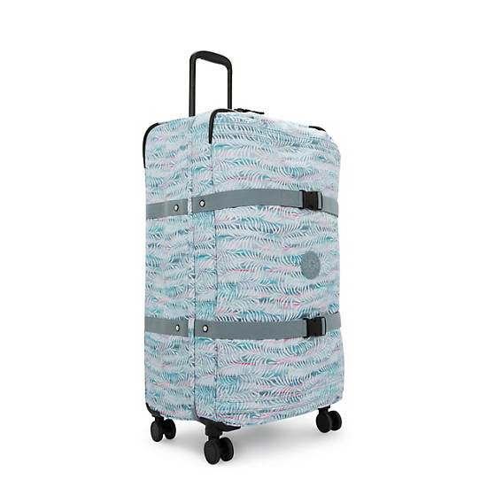 Spontaneous Large Printed Rolling Luggage, Palm Tree Leaves, large