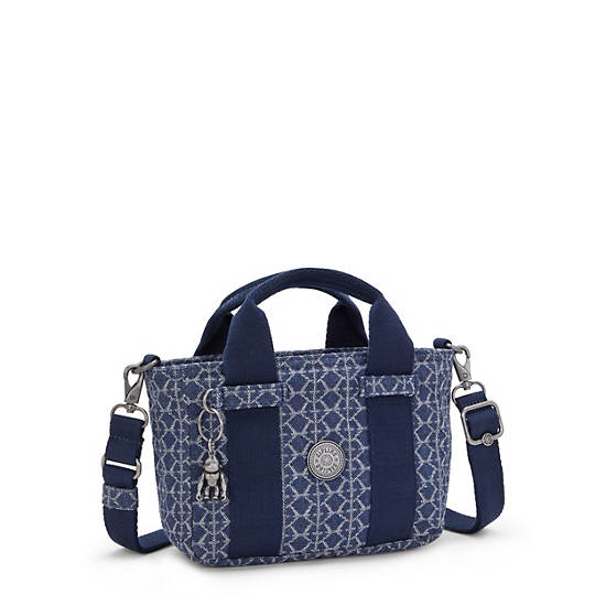 Ritta Mini Printed Denim Shoulder Bag, Signature Denim, large