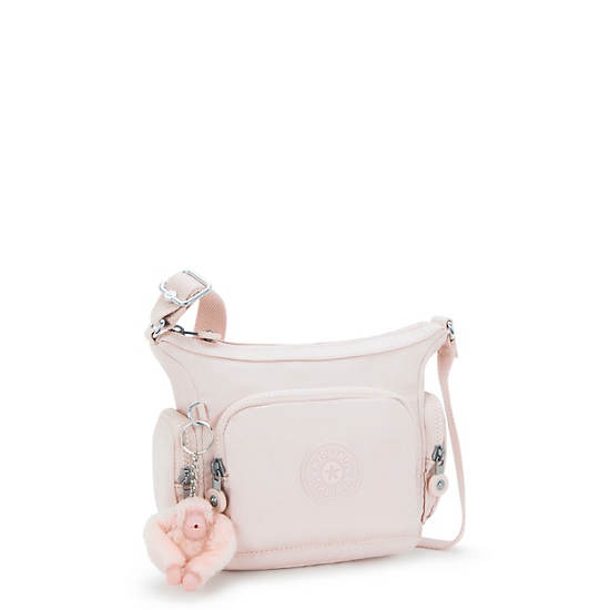 Gabbie Mini Metallic Crossbody Bag, Pink Shine, large