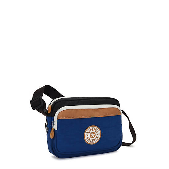 Sisko Crossbody Bag, Black Blue Beige, large Sisko Crossbody Bag, Black Blue Beige, large