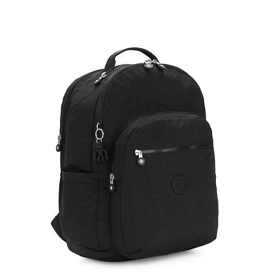 Seoul Extra Large 17" Laptop Backpack, Black Noir, large
