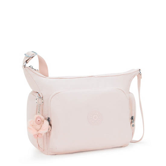 Gabb Metallic Crossbody Bag, Pink Shine, large