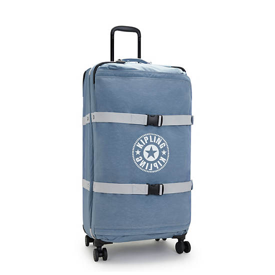 Spontaneous Large Rolling Luggage, Brush Blue C, large