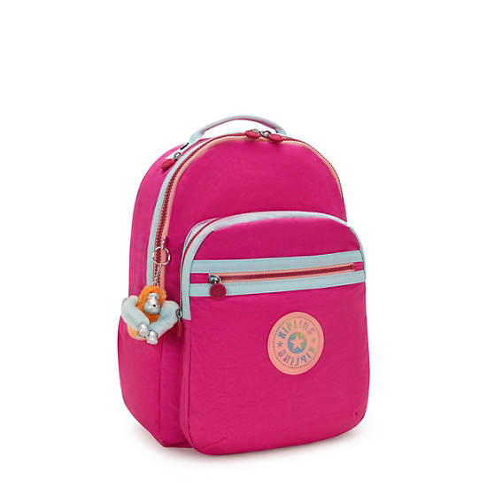 Seoul Large 15" Laptop Backpack, WavePop Azalea Pink, large