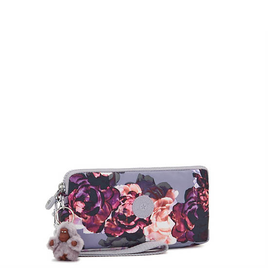 Lowie Printed Wristlet Wallet, Kissing Floral, large