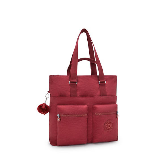 India 16" Laptop Tote Bag, Funky Red, large