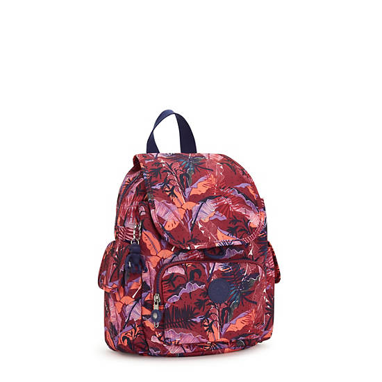 City Pack Mini Printed Backpack, Palm Shadow, large