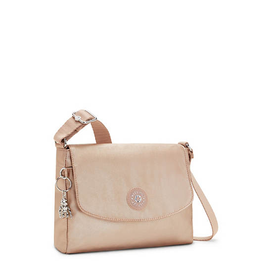 Tamia Metallic Crossbody Bag, Gold Charm Metallic, large Tamia Metallic Crossbody Bag, Gold Charm Metallic, large