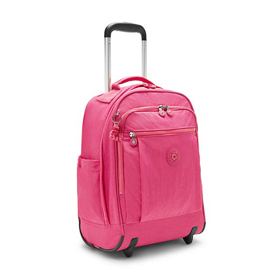 Gaze Large Rolling Backpack, Primrose Pink Satin, large