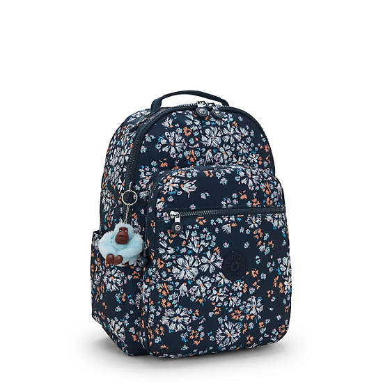 Seoul Large Printed 15" Laptop Backpack, Flower Field, large