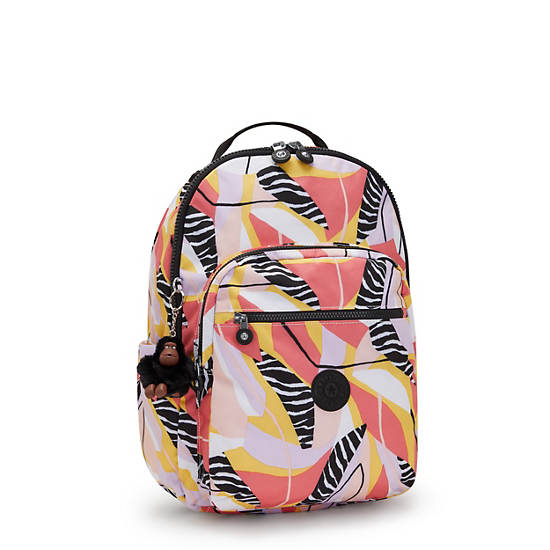 Seoul Large Printed 15" Laptop Backpack, Abstract Leave, large