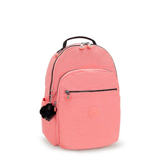 Seoul Large 15" Laptop Backpack, Peach Peace, large