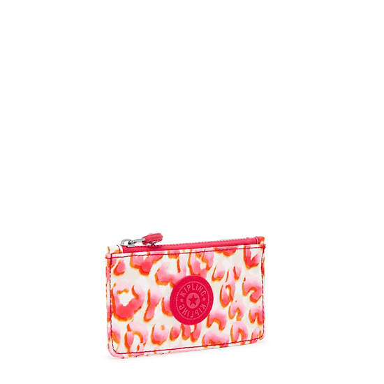 Camilo Printed Zip Pouch, Pink Cheetah, large