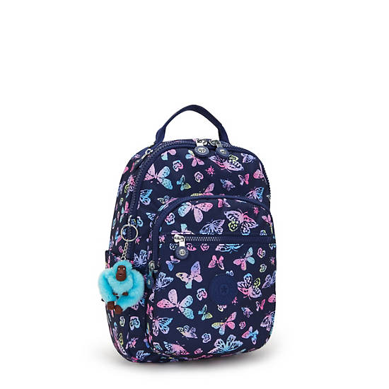 Seoul Small Printed Tablet Backpack, Butterfly Fun, large