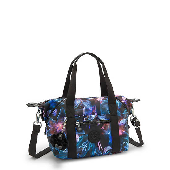 Art Mini Printed Shoulder Bag, Spectral Orchid, large