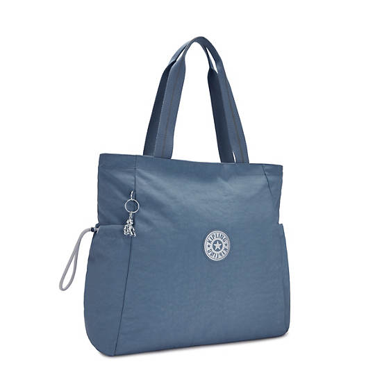 Emeil Tote Bag, Brush Blue M, large