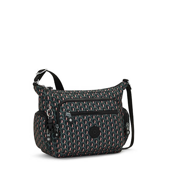 Gabbie Small Printed Crossbody Bag, 3D K Print, large Gabbie Small Printed Crossbody Bag, 3D K Print, large