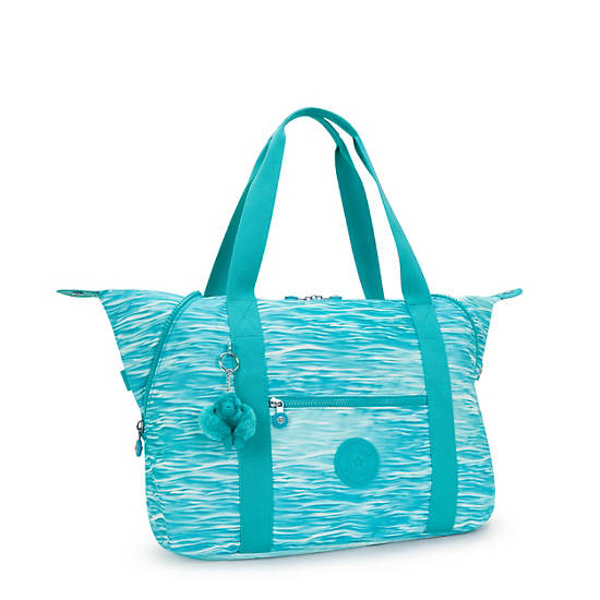 Art Medium Printed Tote Bag, Aqua Pool, large