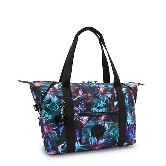 Art Medium Printed Tote Bag, Spectral Orchid, large