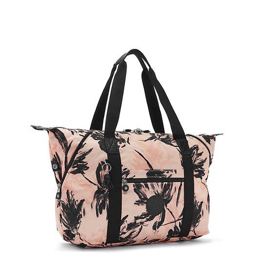 Art Medium Printed Tote Bag, Coral Flower, large
