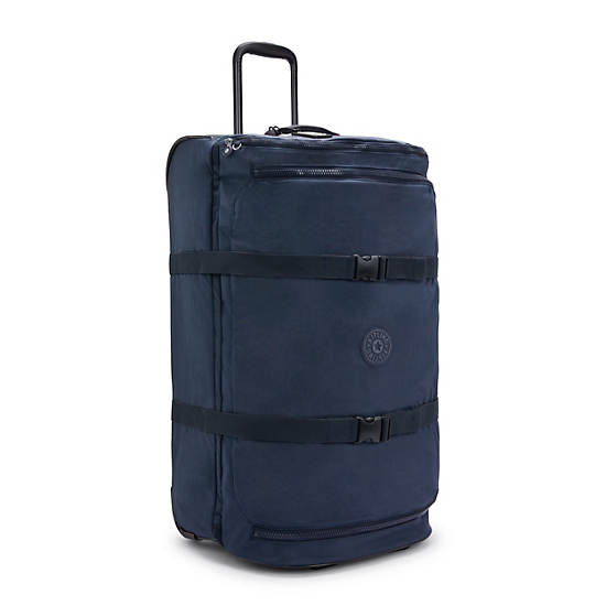 Aviana Large Rolling Duffle Bag, Blue Bleu 2, large