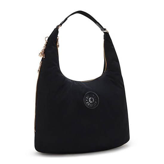 Eanna Zip Shoulder Bag, Black Rose Spice, large