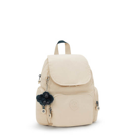 City Zip Mini Backpack, Back To Beige, large