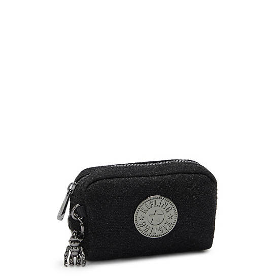 Gleam Small Sparkly Pouch, Going Out Black, large