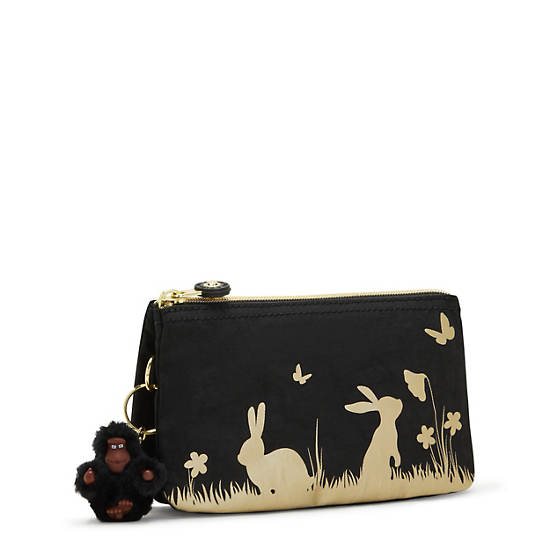 Creativity Large Printed Pouch, Rabbit Fields, large