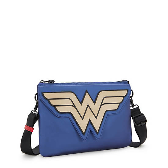 Wonder Woman Riri Lite Flap Crossbody Bag, Imperial Blue Block, large