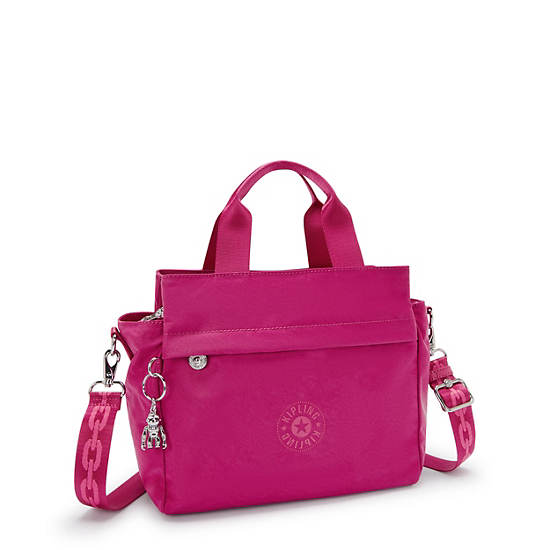 Cool Elysia Medium Satin Shoulder Bag, Fuchsia Night M, large