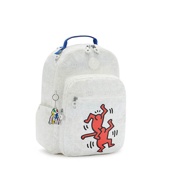 Keith Haring Seoul Large 15" Laptop Backpack, Silver Night, large