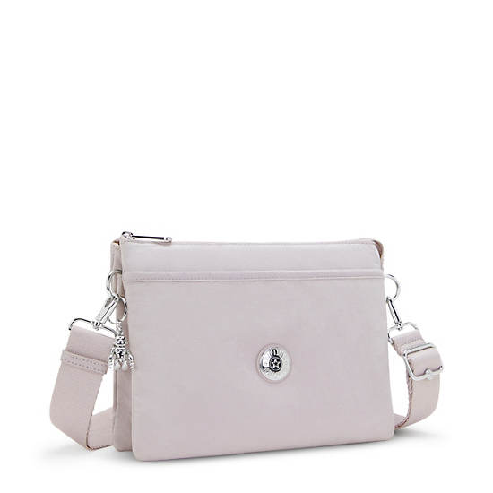 Riri Large Crossbody Bag, Gleam Silver, large