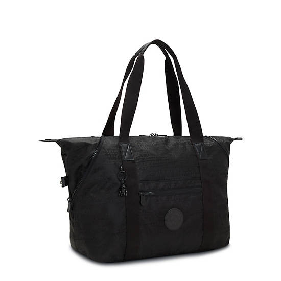 Art Medium Tote Bag, Urban Black Jacquard, large