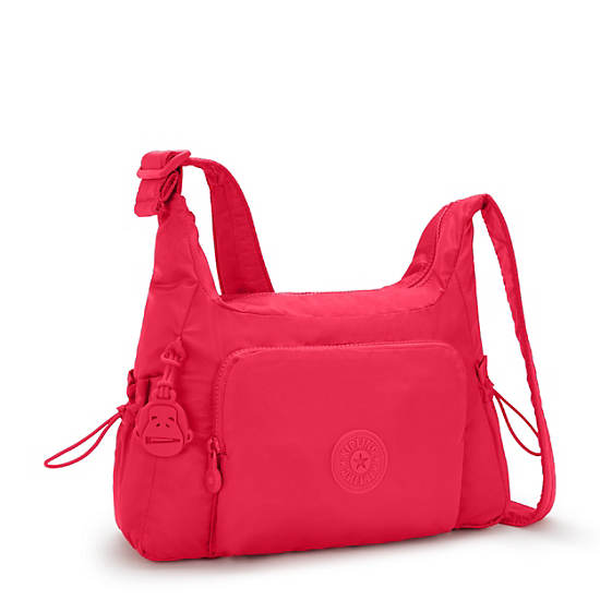 Gabb Small Smooth Satin Crossbody Bag, Simply Fucshia, large