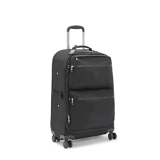 City Spinner Medium Rolling Luggage, Black Noir, large