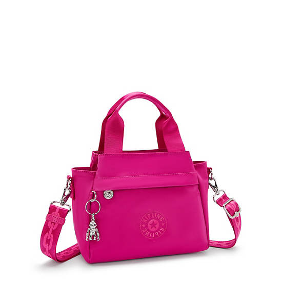 Cool Elysia Small Satin Shoulder Bag, Fuchsia Night M, large