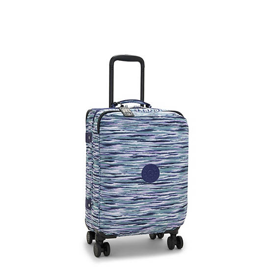 Spontaneous Small Printed Rolling Luggage, Brush Stripes, large