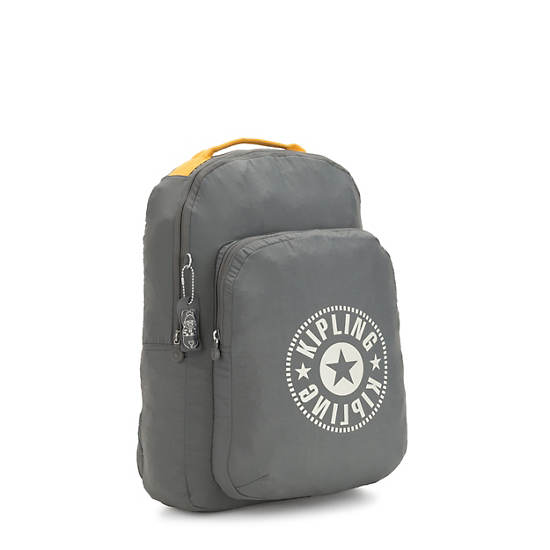 Backpack Foldable Large Backpack, Black Rainbow Zipper, large