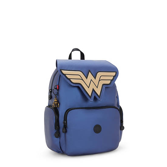 Wonder Woman City Zip Small Backpack, Imperial Blue Block, large