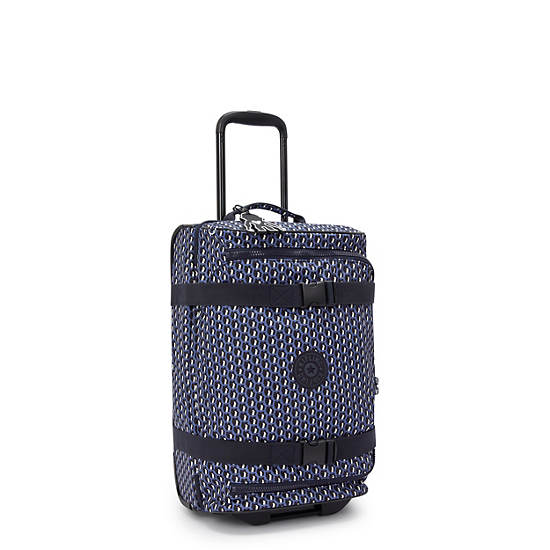 Aviana Small Printed Rolling Carry-On Duffle Bag, 3D K Blue, large