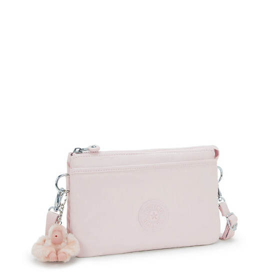 Riri Metallic Crossbody Bag, Pink Shine, large