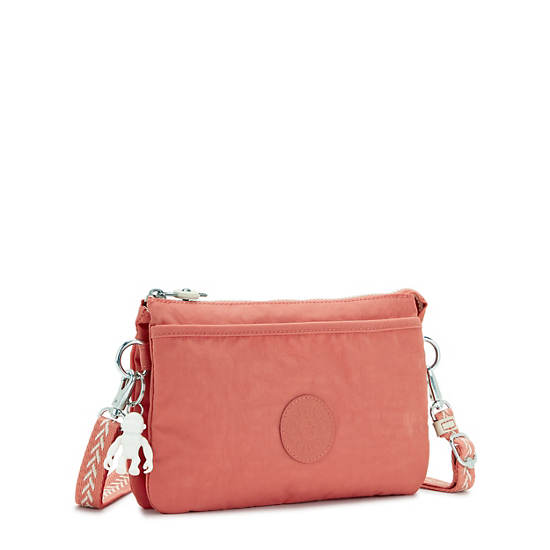 Riri Crossbody Bag, Pink Mermaid Embossed, large Riri Crossbody Bag, Pink Mermaid Embossed, large