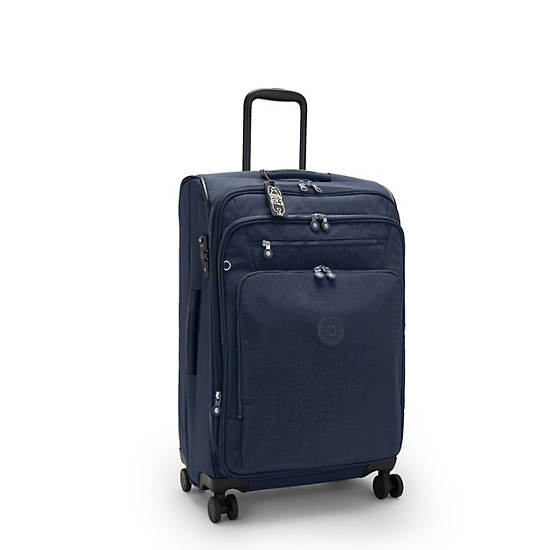 Youri Spin Medium 4 Wheeled Rolling Luggage, Blue Bleu, large
